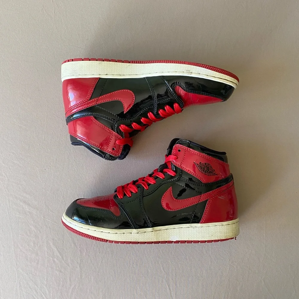 Jordan Men’s High Top Sneakers in Red and Black